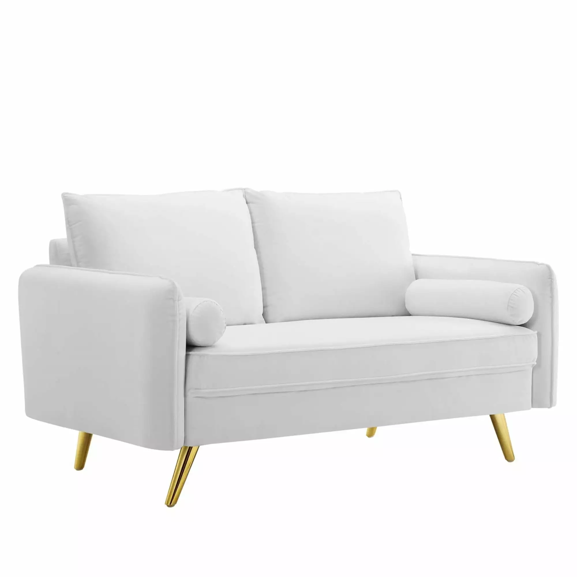 Ergode Revive Performance Velvet Loveseat - White