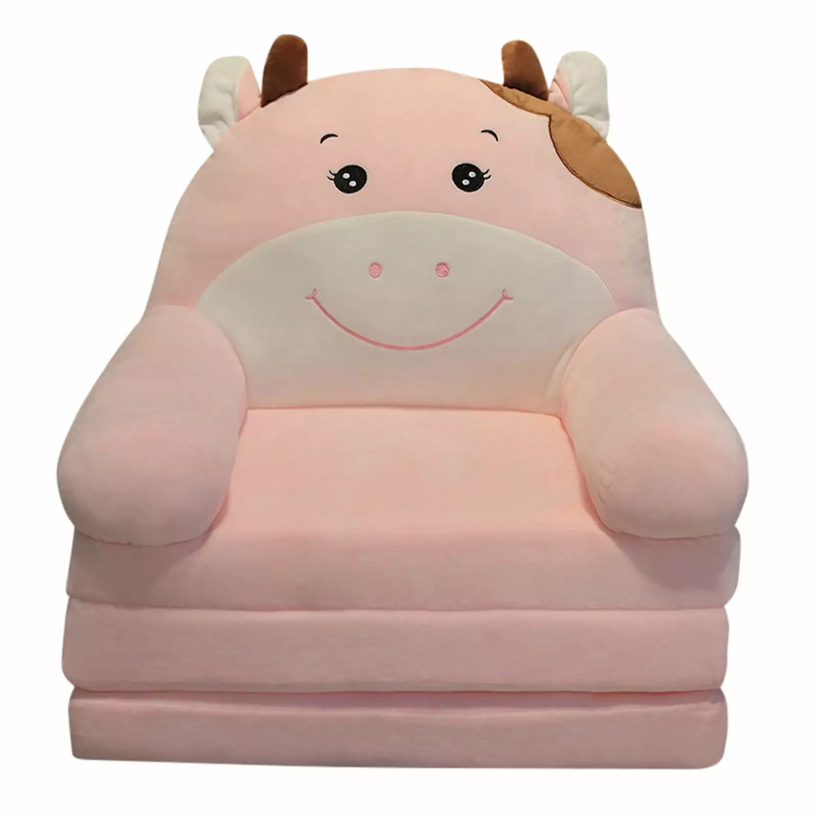 tkrady Plush Foldable Kids Sofa Backrest Armchair. 2 In 1 Foldable Children Sofa Cute Cartoon Lazy Sofa Children Flip Open Sofa Bed For Living Room Bedroom Without Liner Filler