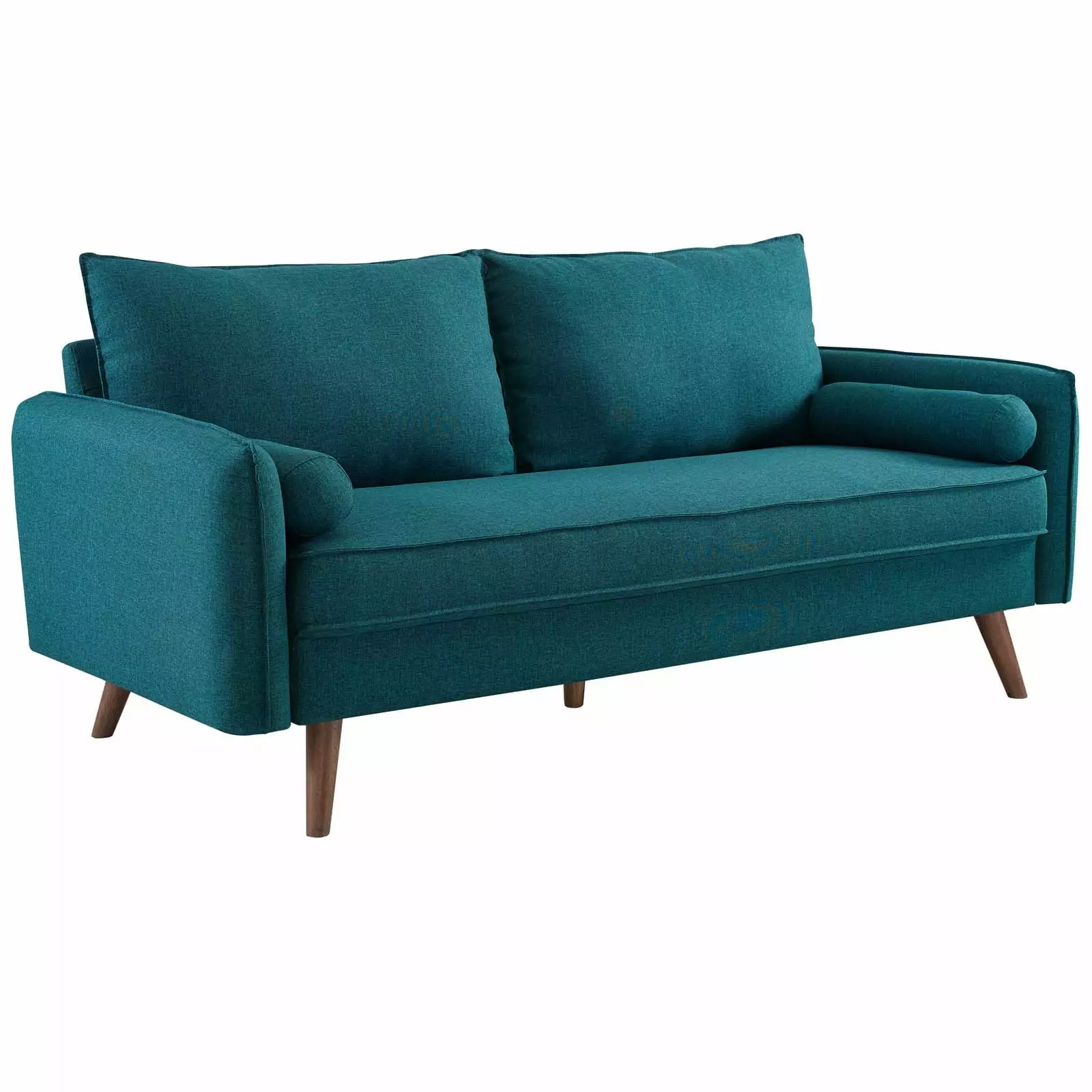 Modern Contemporary Urban Design Living Room Lounge Club Lobby Sofa. Fabric. Aqua Blue