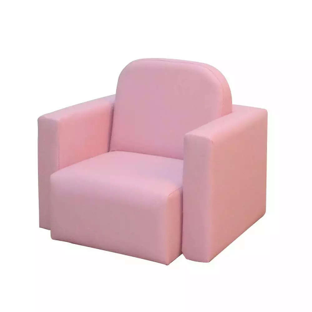 2-in-1 Multifunctional Kids Sofa Convertible Table and Chair Set for 3 Years Old Boys Girls. Pink