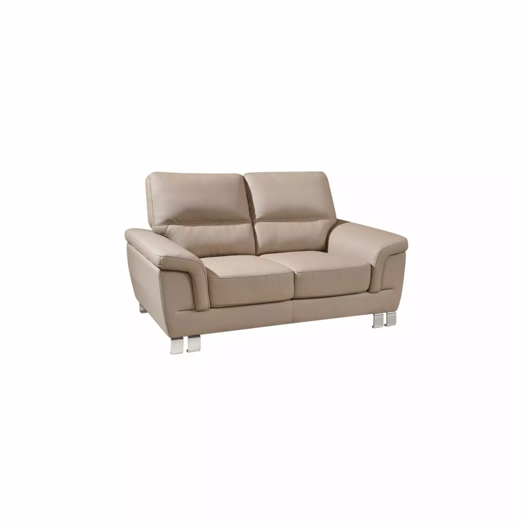 37 Modern Beige Leather Loveseat