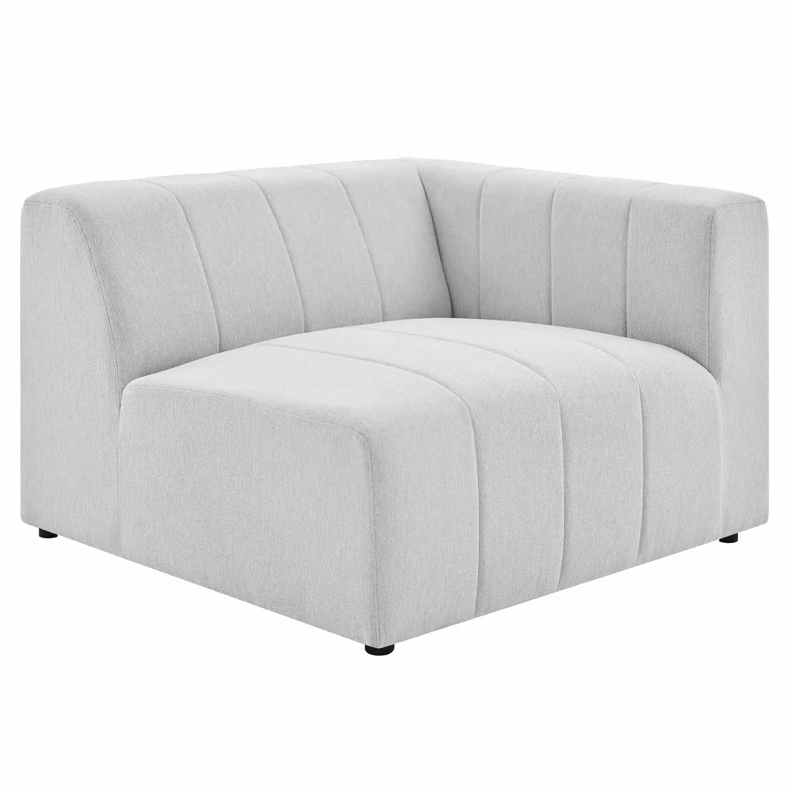 Sofa Corner Chair. Fabric. Ivory White. Modern Contemporary Urban Design. Living Lounge Room Hotel Lobby Hospitality