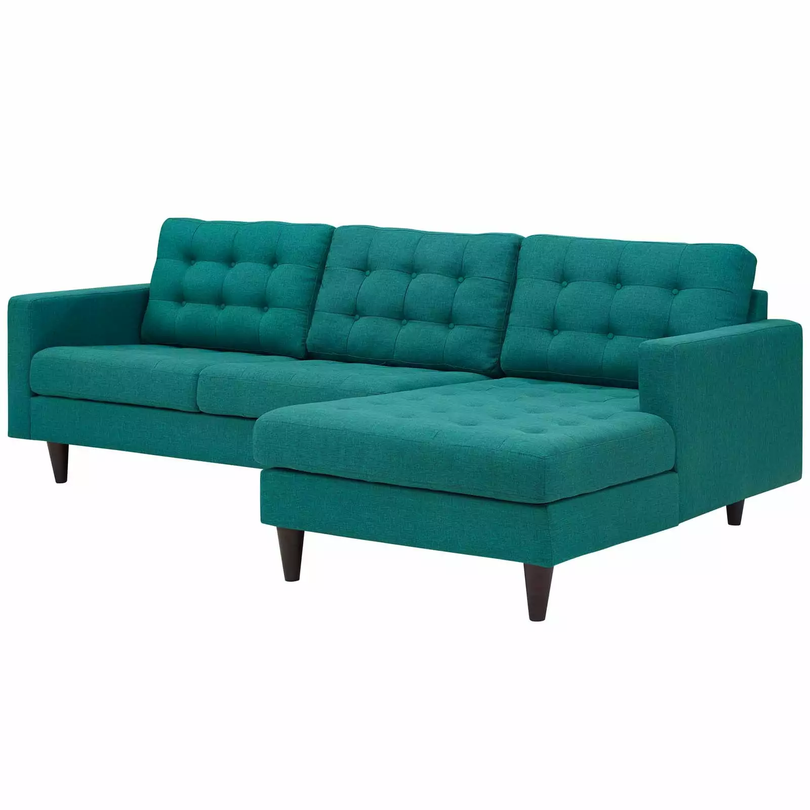 Modern Contemporary Urban Design Living Room Lounge Club Lobby Sectional Sofa. Fabric. Aqua Blue