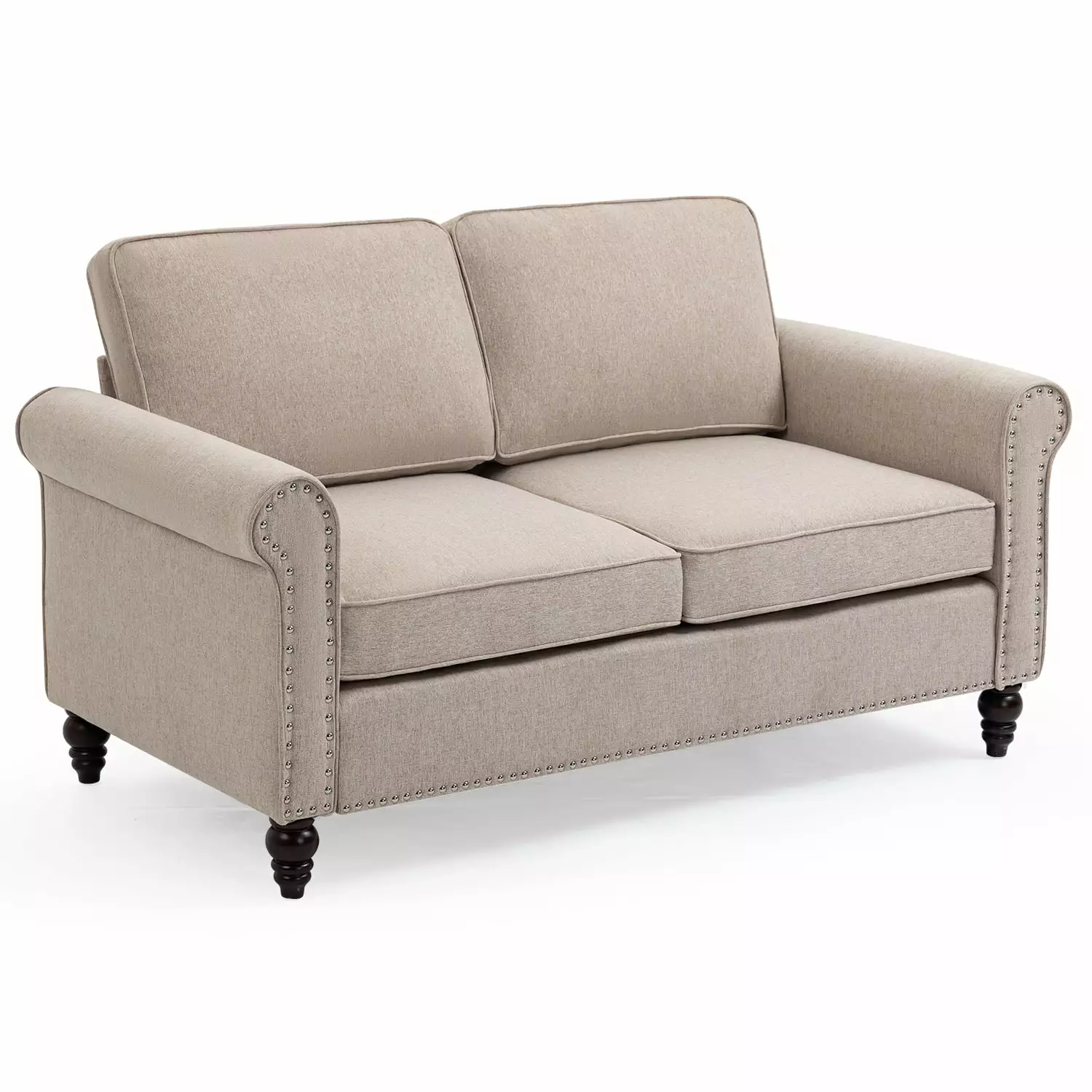 45 inch. 2 Seater Loveseat Sofa. Mid Century Modern Couches for Living Room. Button Tufted Sofa