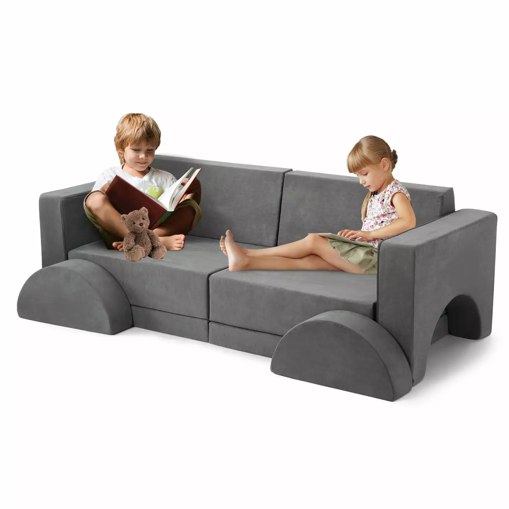 Creative Modular Kids Couch: 8-Piece Toddler Sofa Set for Bedroom & Playroom. Over 8 Combinations