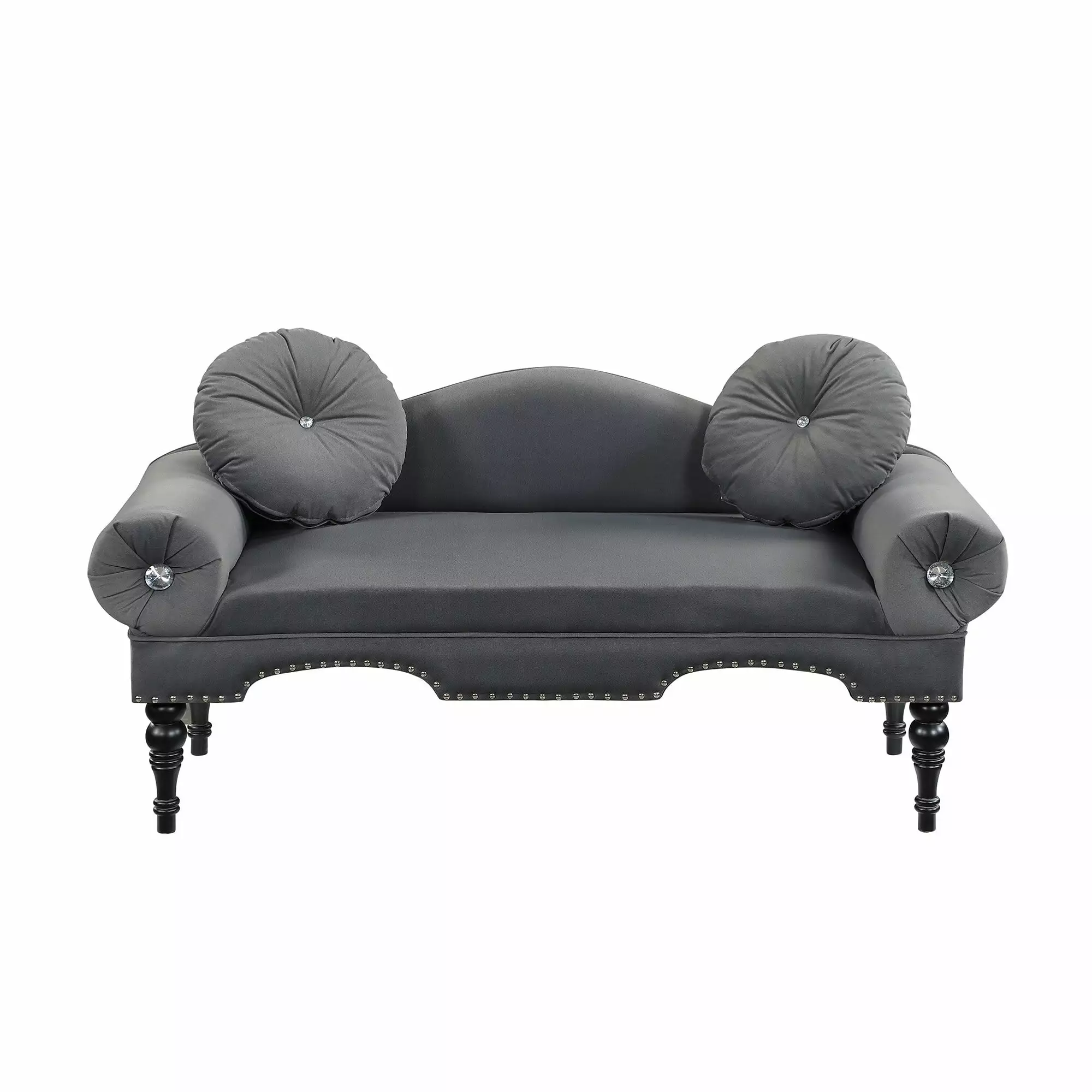 54 Width Upholstered Loveseat Sofa Accent Small Sofa Grey