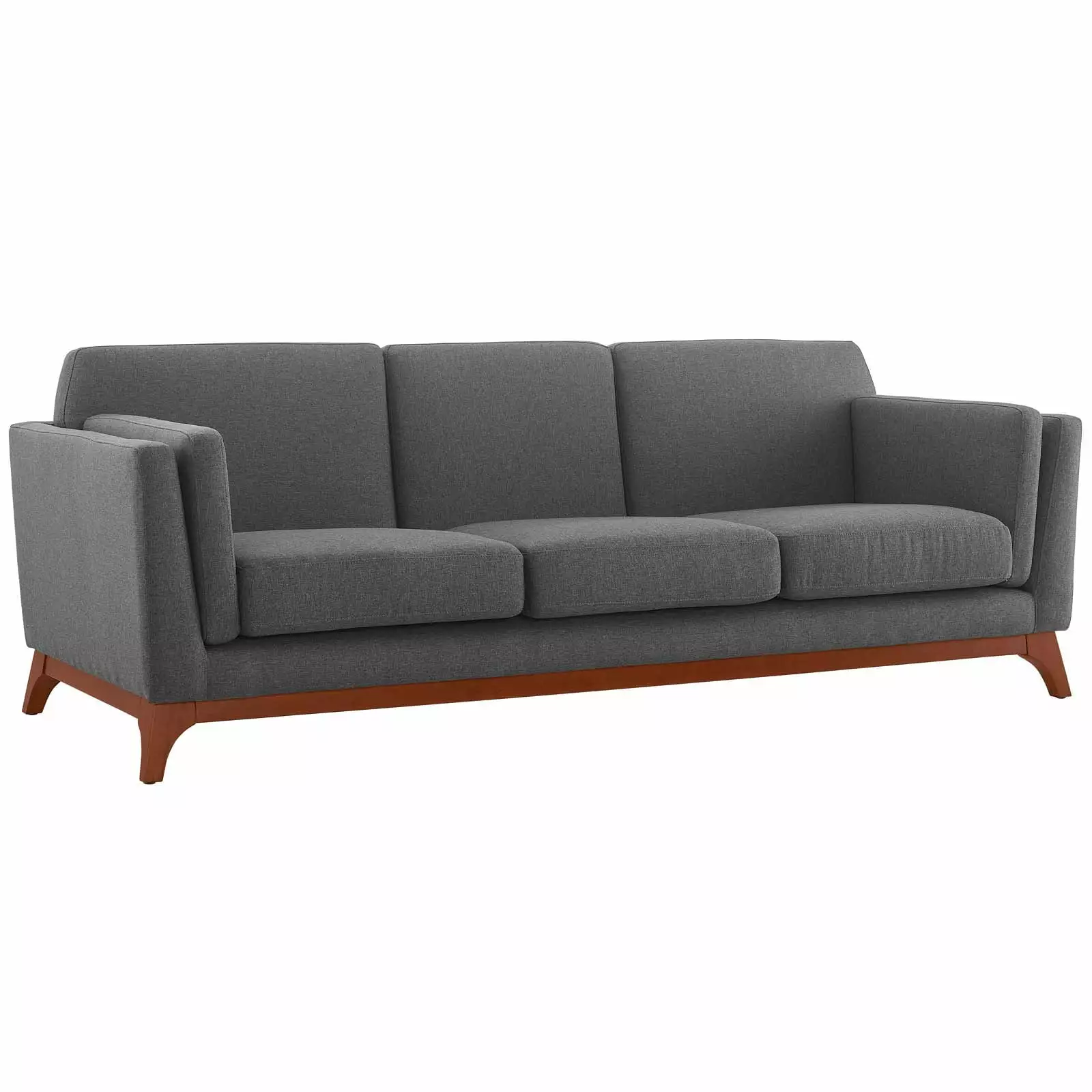 Modern Contemporary Urban Design Living Room Lounge Club Lobby Sofa. Fabric. Grey Gray