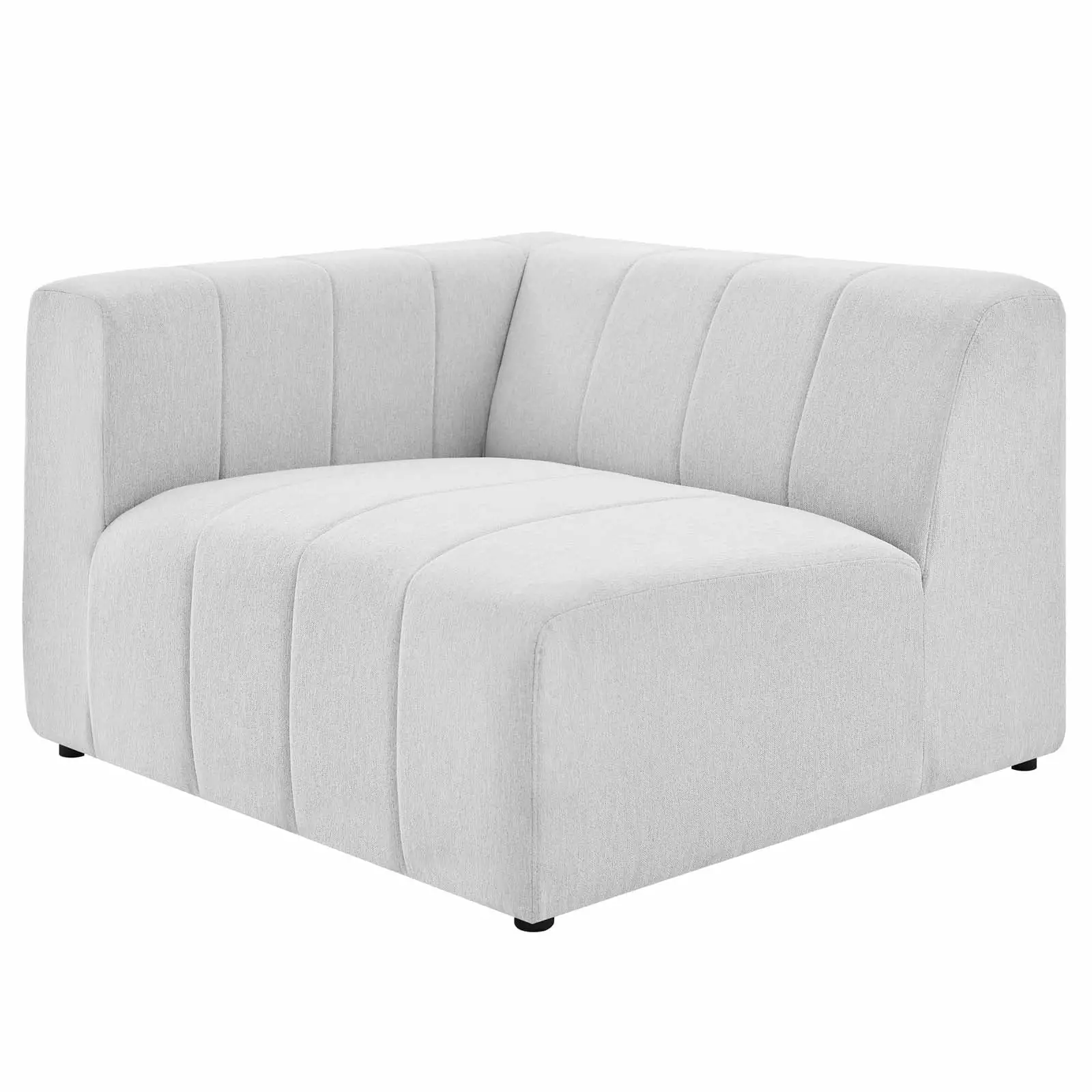 Sofa Corner Chair. Fabric. Ivory White. Modern Contemporary Urban Design. Living Lounge Room Hotel Lobby Hospitality