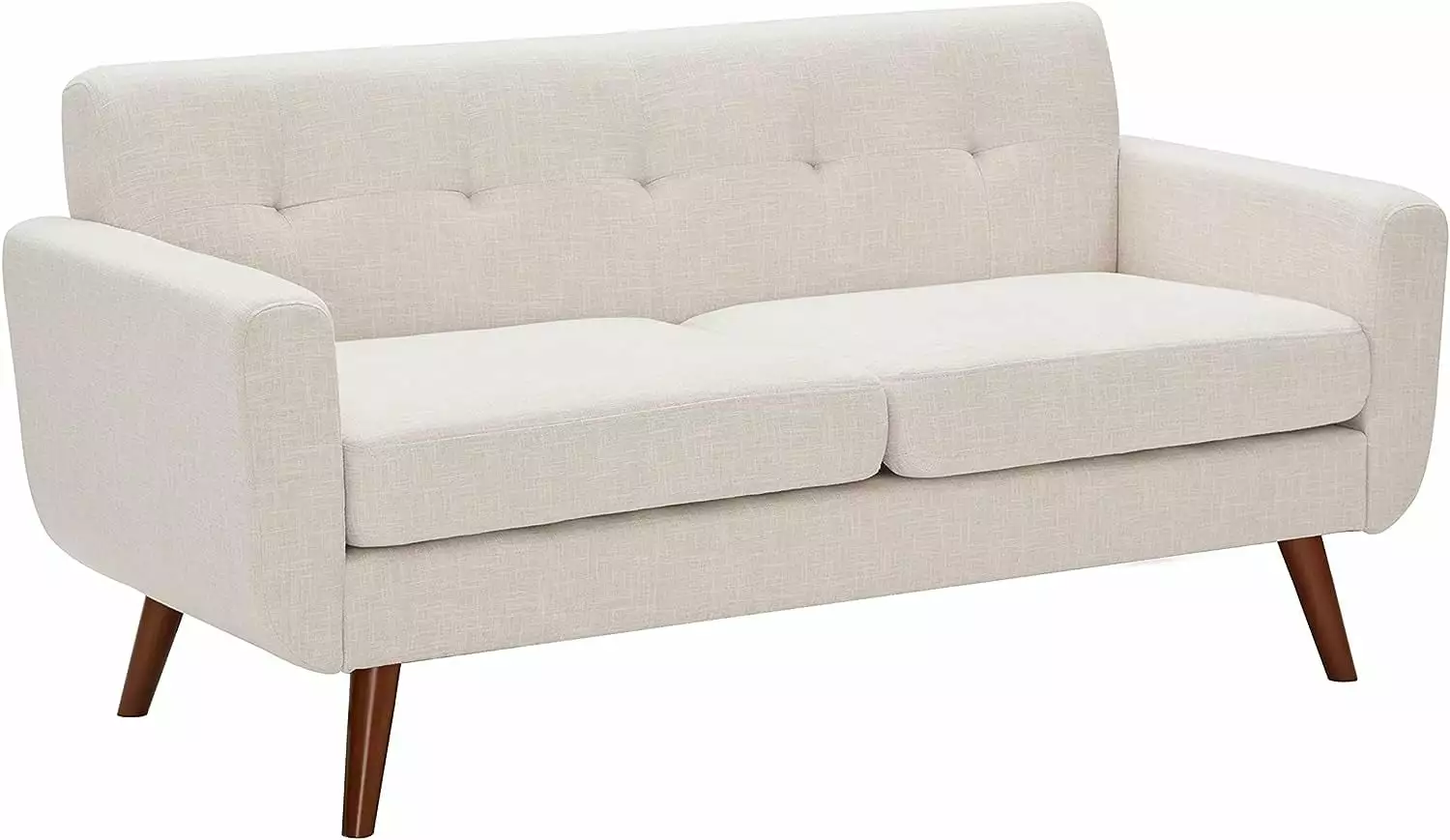 65 W Loveseat Sofa. Mid Century Modern Decor Love Seat Couches for Living Room. Button Tufted Upholstered Small Couch for Bedroom. Solid and Easy to Install