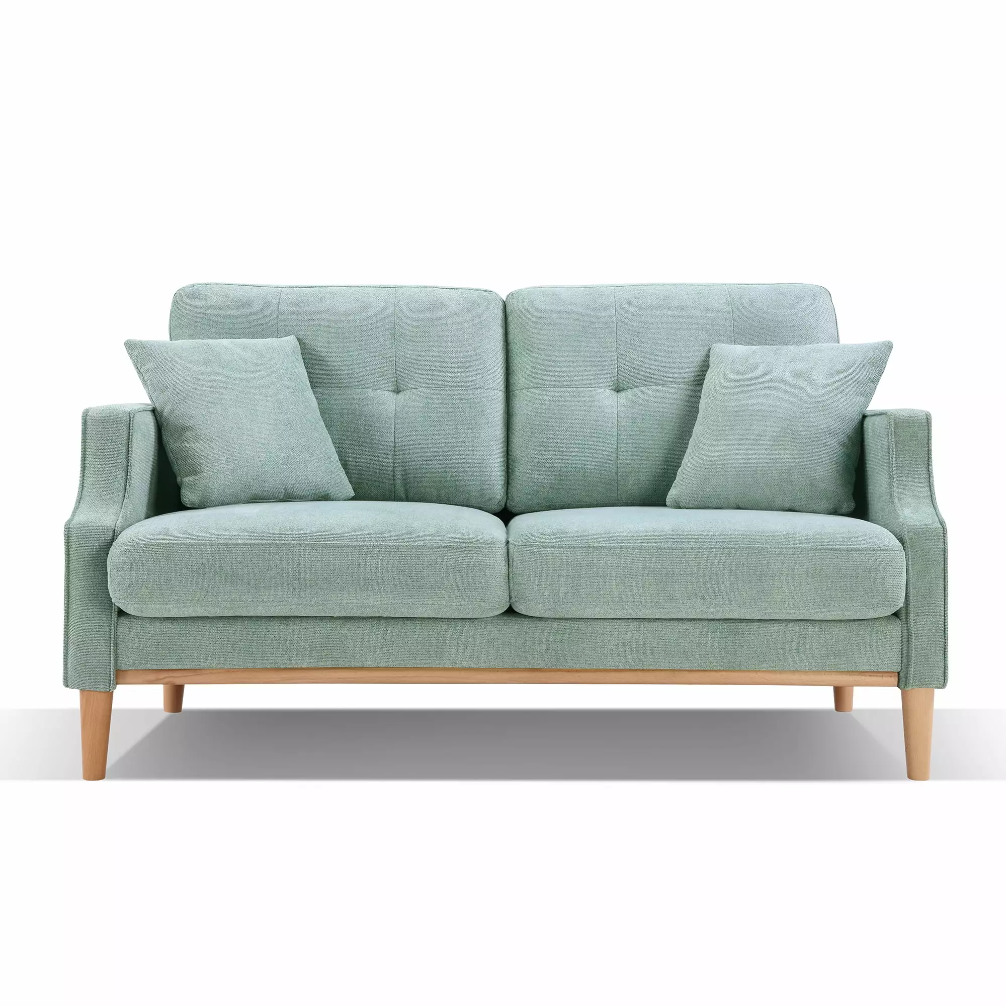 CJC Loveseat Sofa 2 Seater Furniture Sofa with USB Charge. Waterproof Fabric. Light Blue