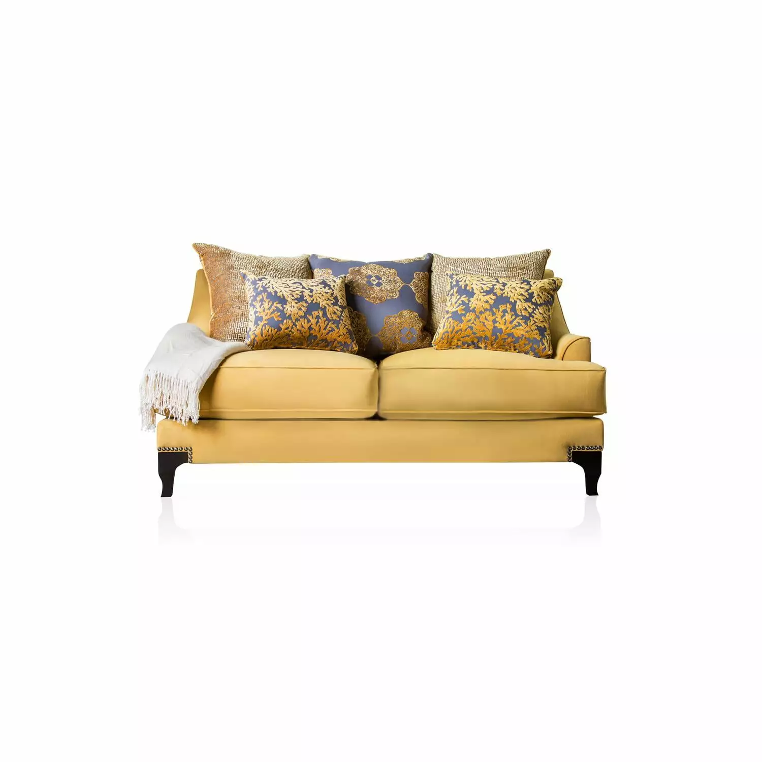 Cohen Love Seat-Color:Gold