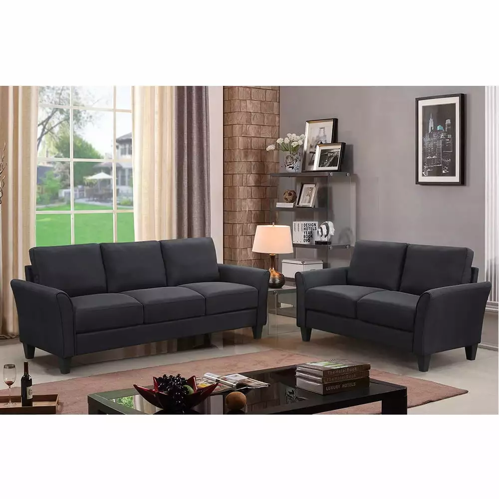 Kepooman Upholstery Sleeper Sectional Sofa. Modern Sectional Sofa Set. L Shape Couch with Storage Compartment. White