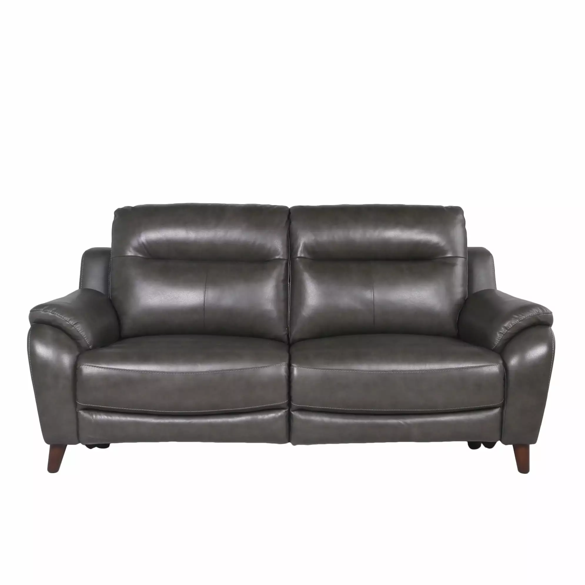 Loveseat Sofa.Couch with Faux-Leather sides. Charcoal Grey Sofa for Living Room. Sofa with comfortable yet stylish presentation. Contemporary Sofa for Kids. Adults.lounge room.Dining Room.Library