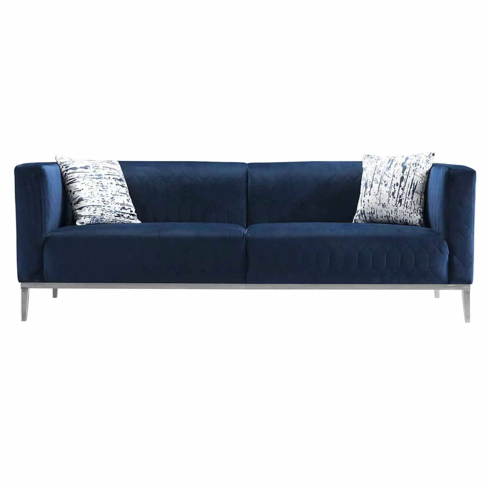 American Eagle Furniture AE3802 Fabric Velvet Sofa in Dark Blue Color