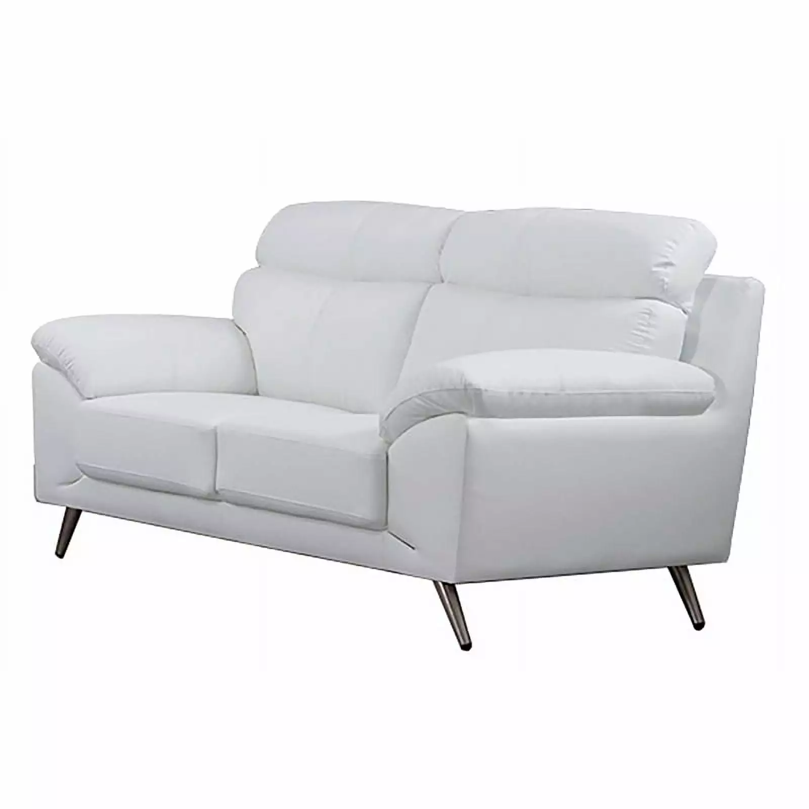 American Eagle Furniture Top Grain Leather Loveseat in White