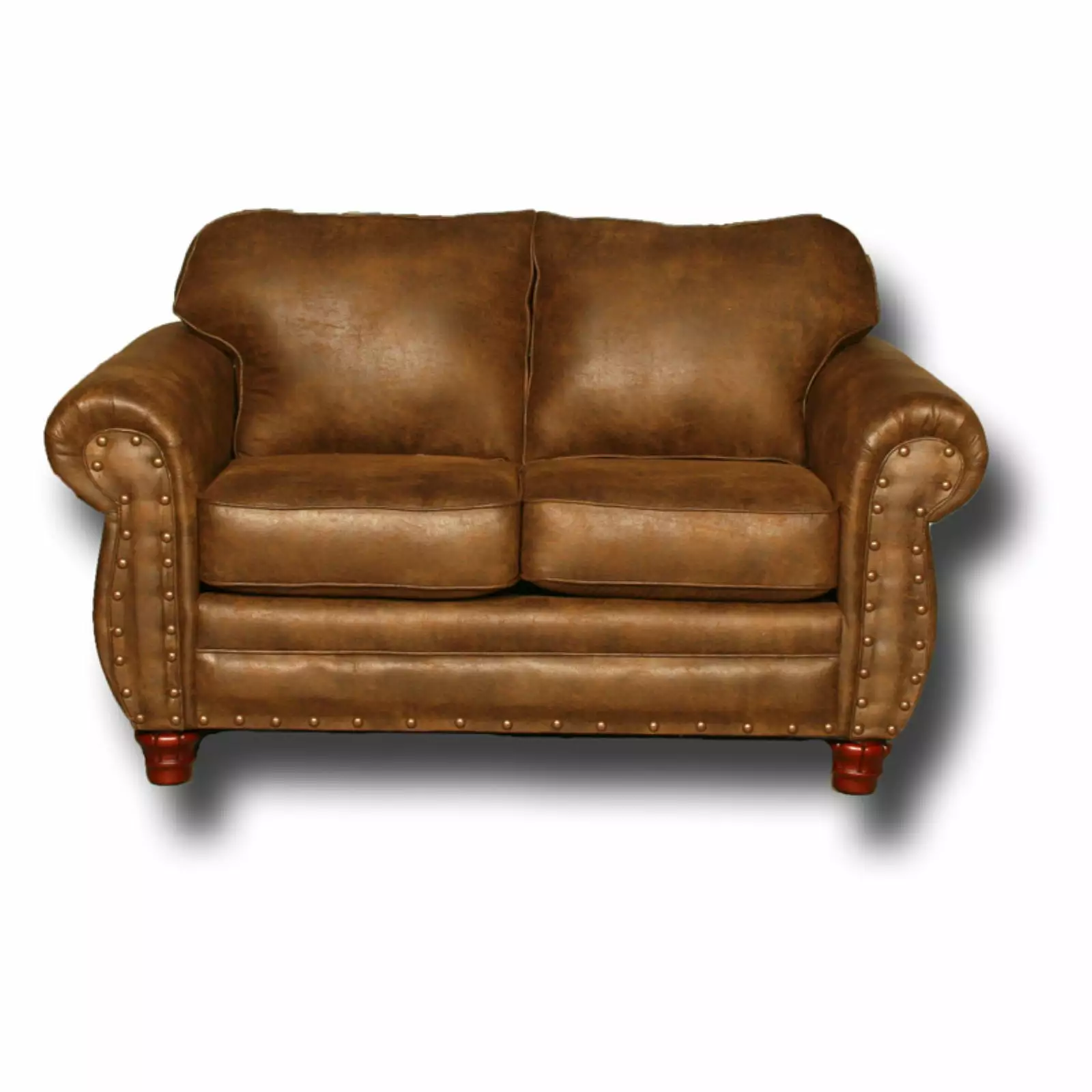 American Furniture Classics Microfiber Sedona Loveseat in Brown