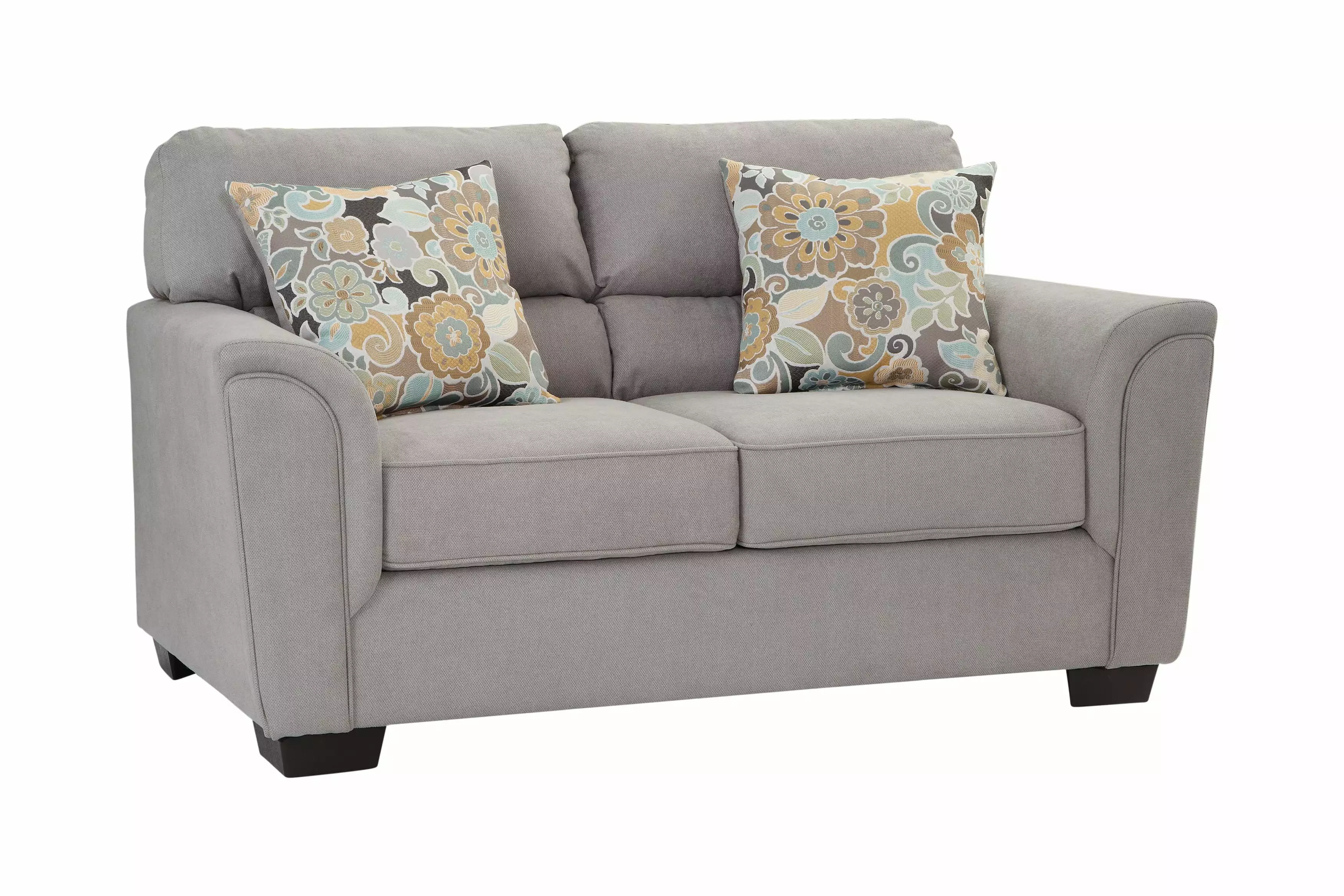 American Furniture Classics Model 8-020-A401V6 Flared Arm Miranda Loveseat with Two Pillows