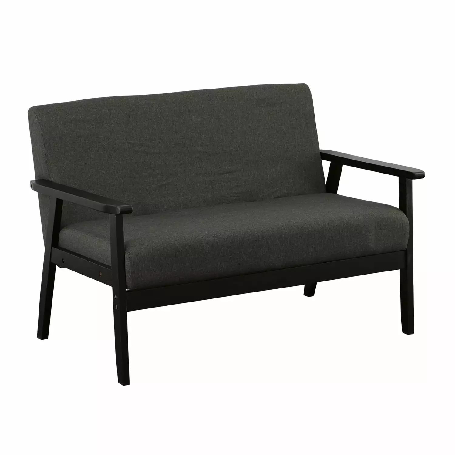 Benjara BM286582 45 in. Gala Modern Loveseat Bench. Grey & Jet Black