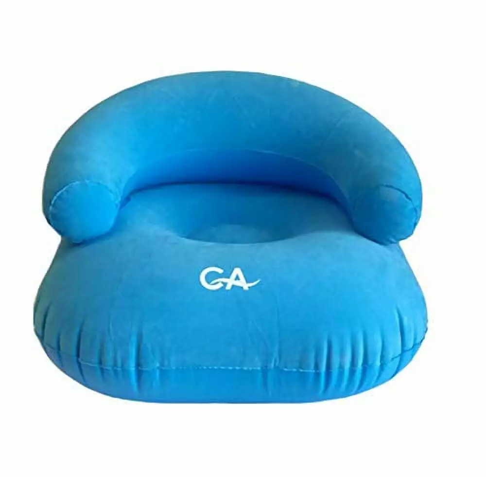 Comfort Axis Heavy Duty Inflatable Flocking Lounger Sofa. Wide Armrest Design. Outdoor/Indoor. Design for Kids. Perfect for Kids Room. Camping. Patio. or Living Room