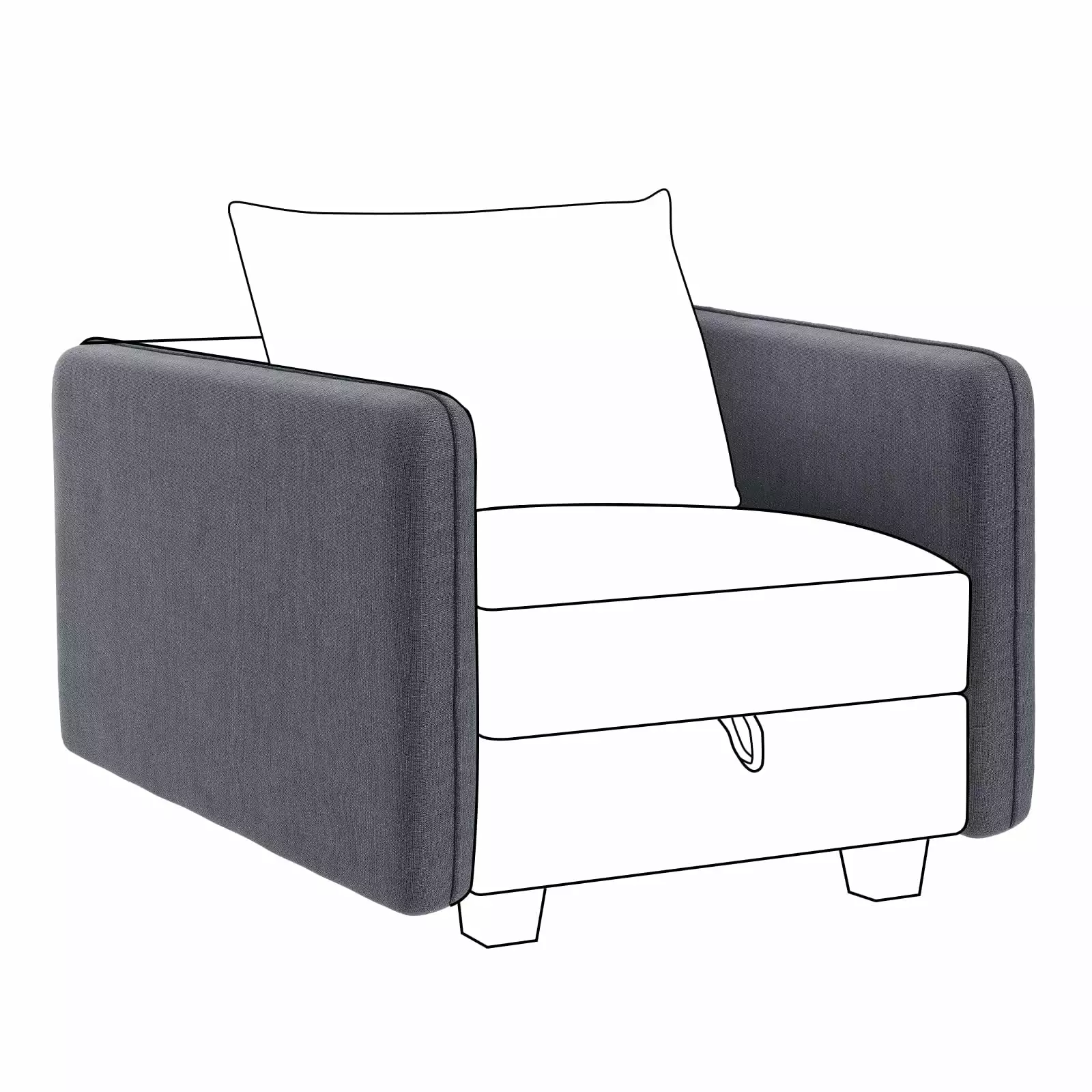 Danolapsi Velvet Side Armrest Module for Modular Sectional Sofa. Pair of Armrests for Sectional Couch Modular Sofa Couch .no Single seat