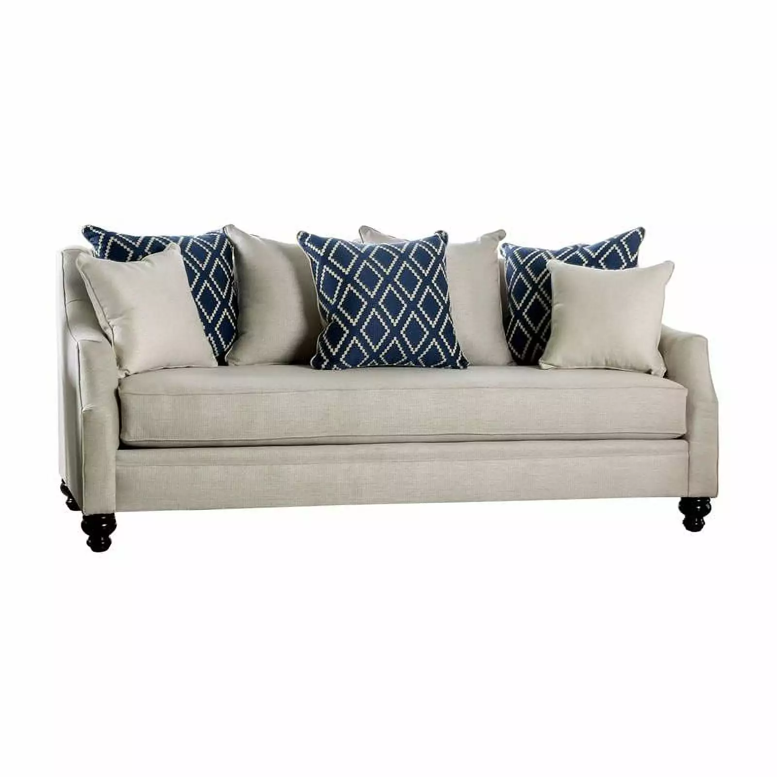 Furniture of America Hollie Transitional Fabric Upholstered Sofa in Ivory