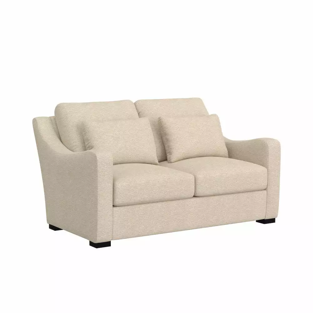 Hillsdale Furniture York Upholstered Loveseat Sand Brown Fabric