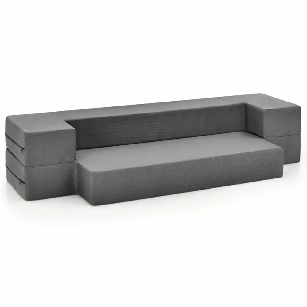 Kadyn Modern Convertible Sectional Sofa Couch. Loveseat Sofa. Upholstered Couch for Bedroom. Living Room. Apartment. Dark grey