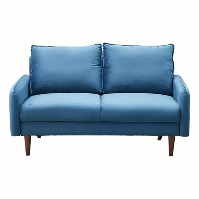 Kingway Furniture Hambrok Velvet Living Room Loveseat in Prussian Blue