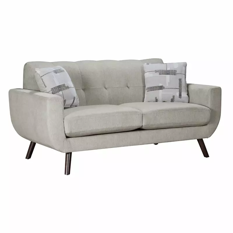 Lexicon Janne Microfiber Love Seat in Tan