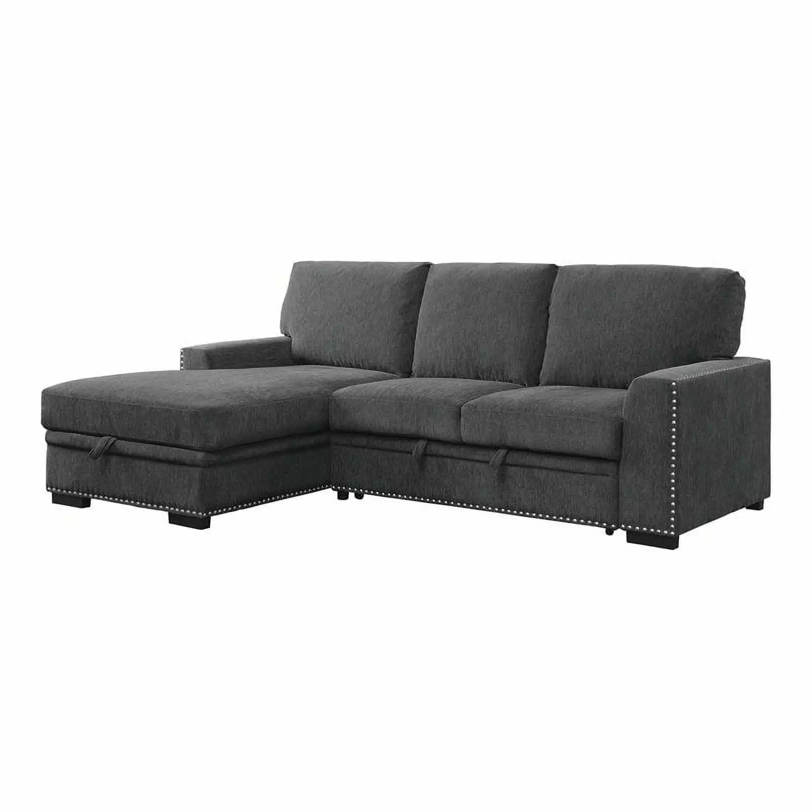 Lexicon Morelia 2-piece Contemporary Fabric Sectional with Left Chaise in Gray