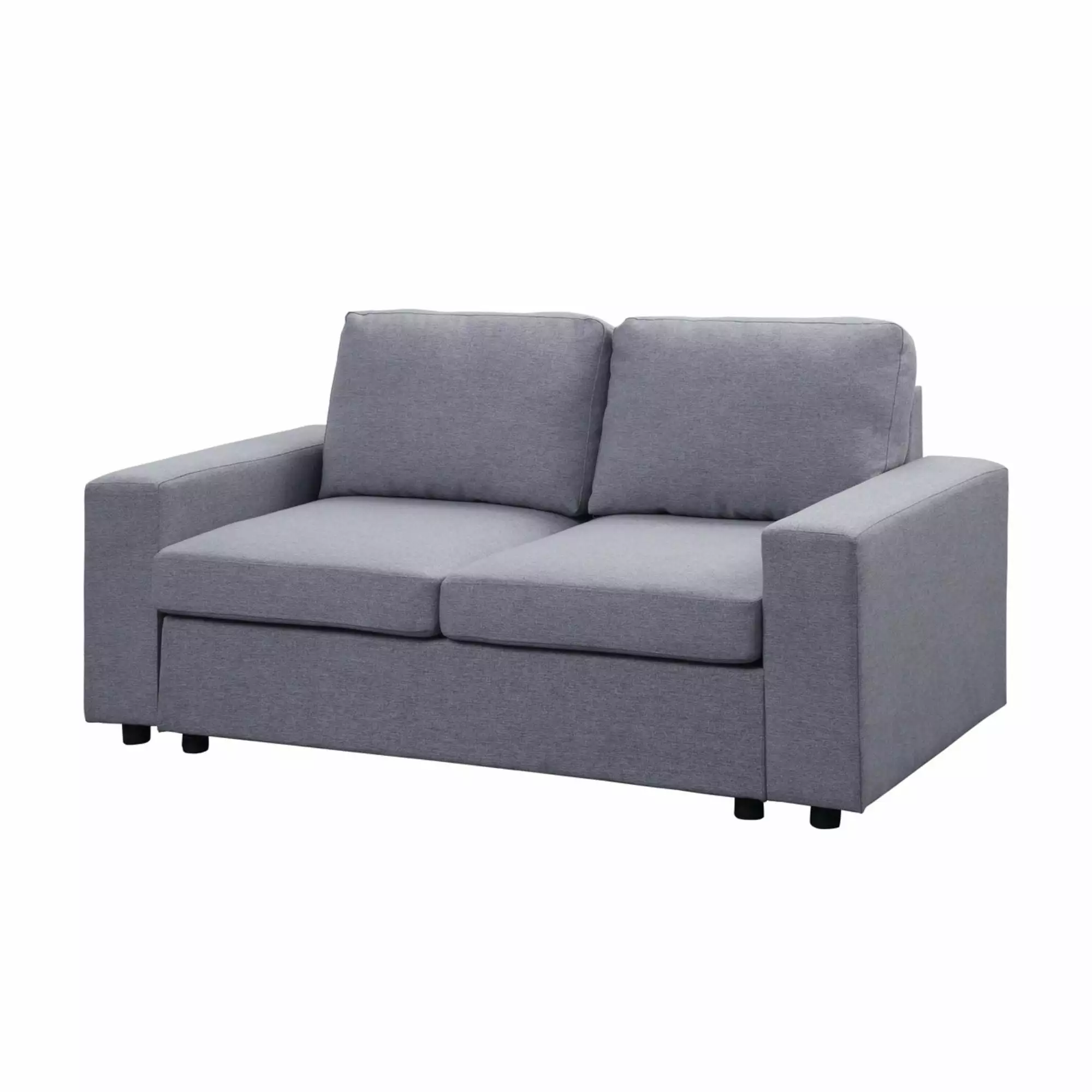 Lilola Home Brenton Contemporary Gray Linen Fabric European Style Loveseat