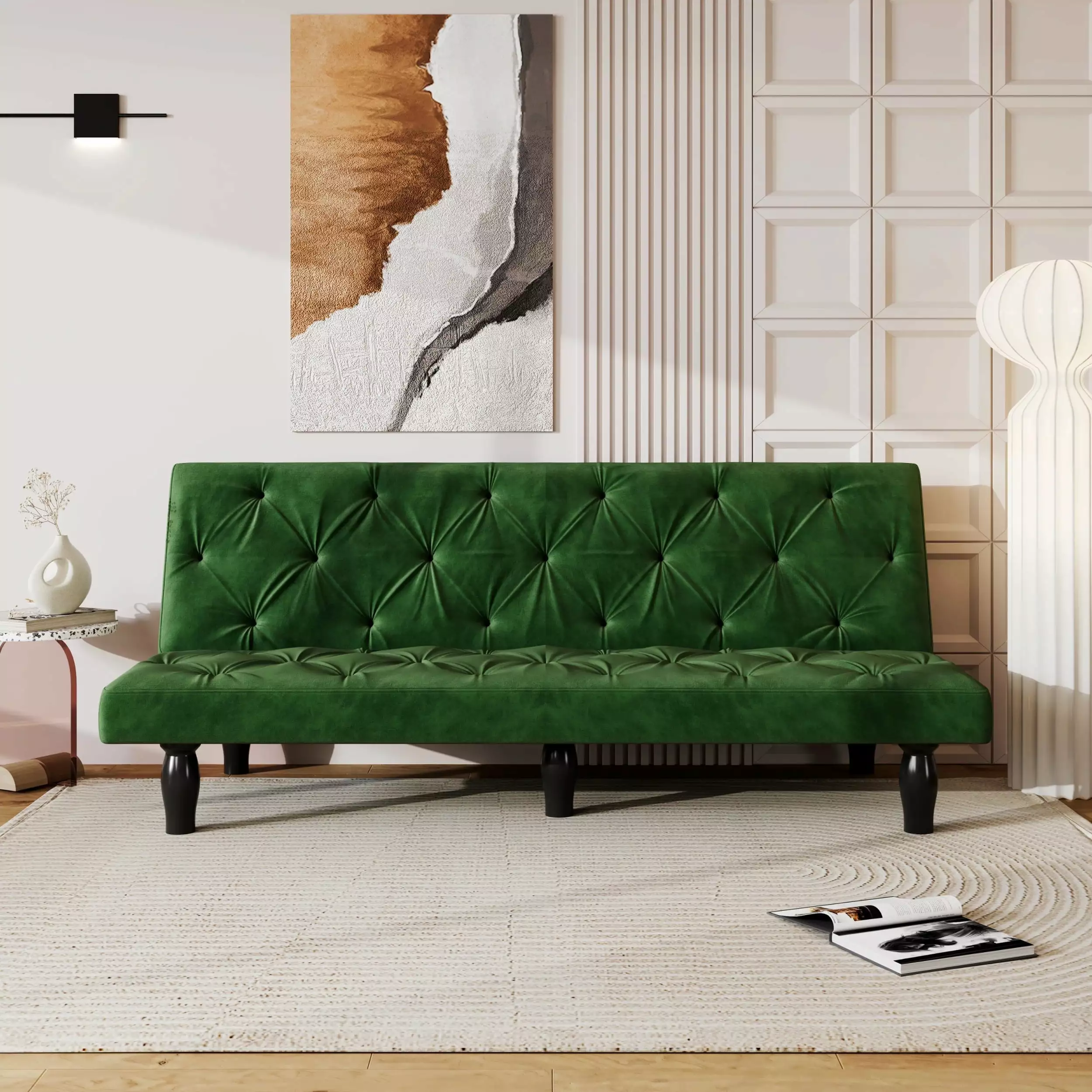 Living Pavilion 2534B Sofa converts into sofa bed 66 green velvet sofa bed suitable