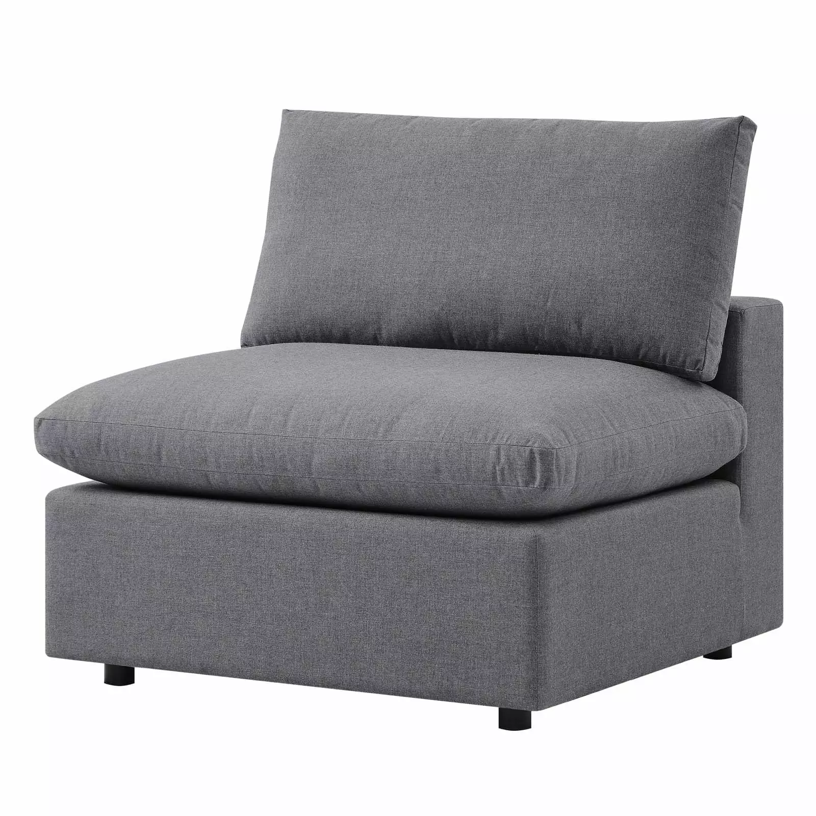 Lounge Sofa Middle Chair. Sunbrella. Grey Gray. Fabric. Modern Contemporary. Outdoor Patio Balcony Cafe Bistro Garden Furniture Hotel Hospitality