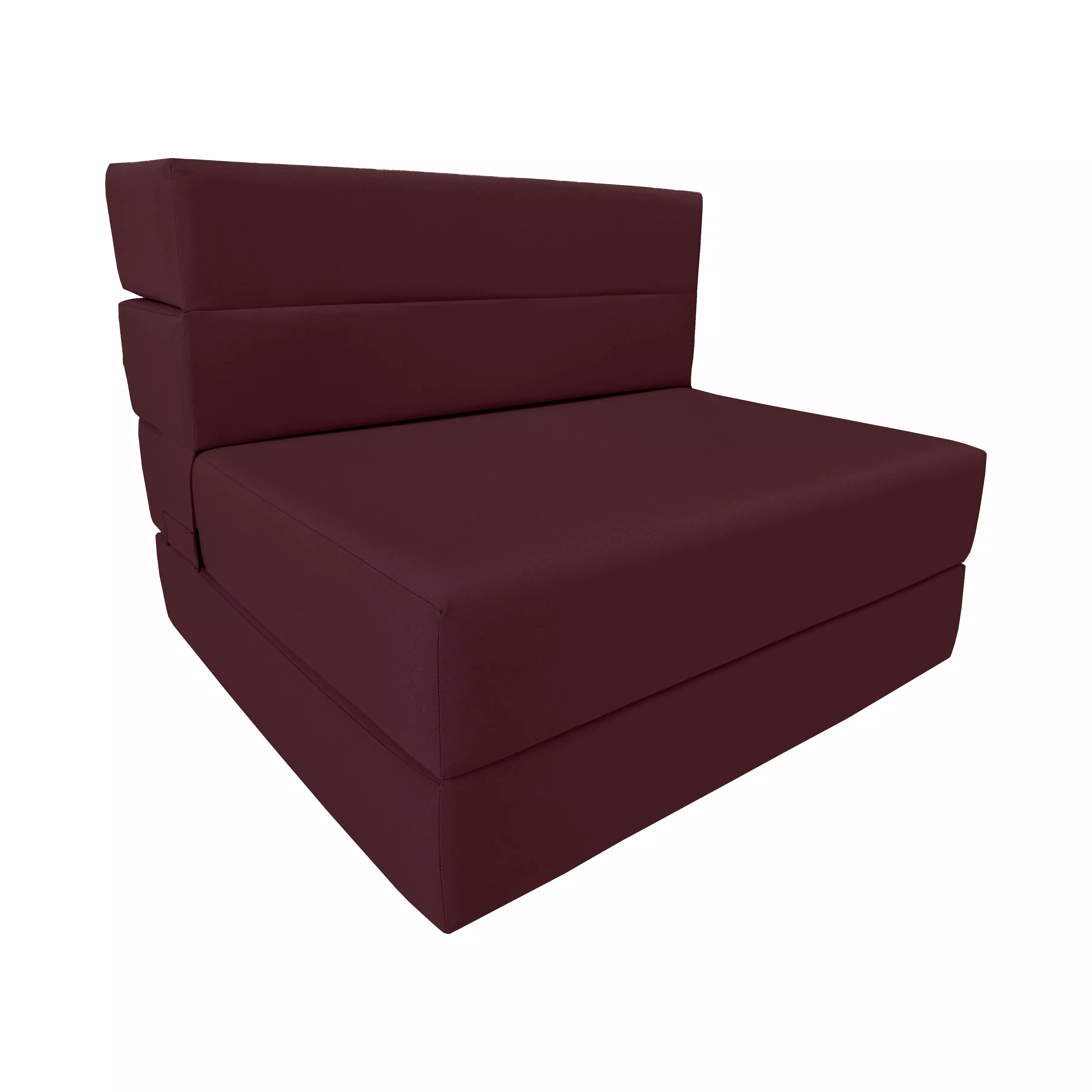 Lounger Folding Foam Mattresses. Portable Convertible Sofa Beds. Sleeper Flip Chairs. Burgundy 80 x 32 x 6