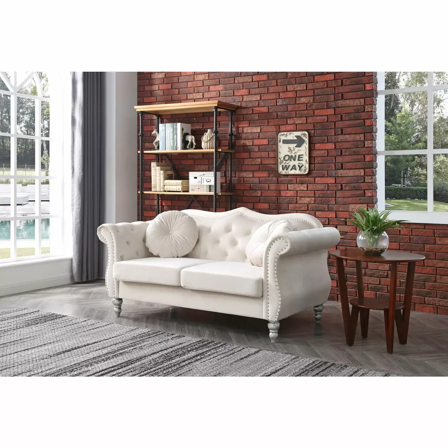 Maykoosh Gothic Glamour Loveseat . Ivory