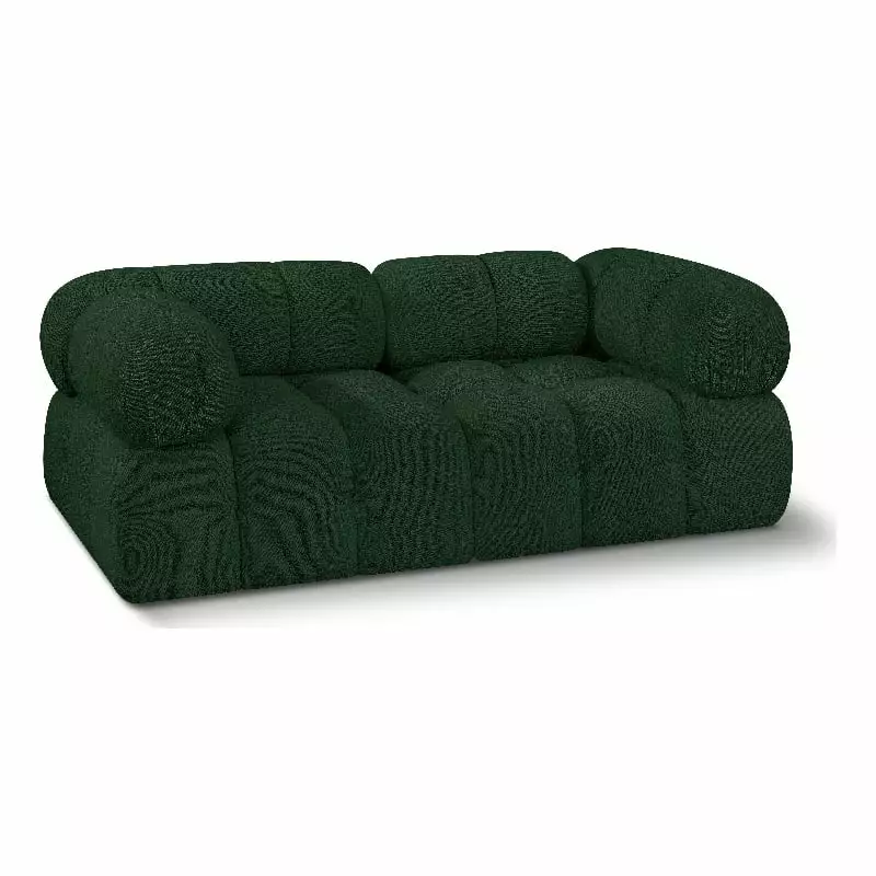 Meridian Furniture Ames Green Boucle Fabric Modular Sofa