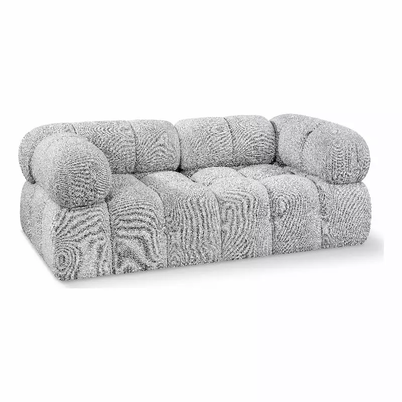 Meridian Furniture Ames Grey Boucle Fabric Modular Sofa