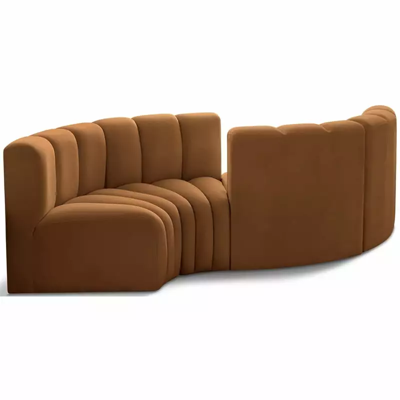 Meridian Furniture Arc Saddle Velvet Modular Sofa