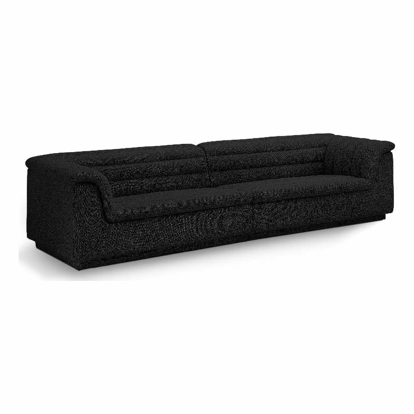 Meridian Furniture Cascade Black Boucle Fabric Modular Sofa