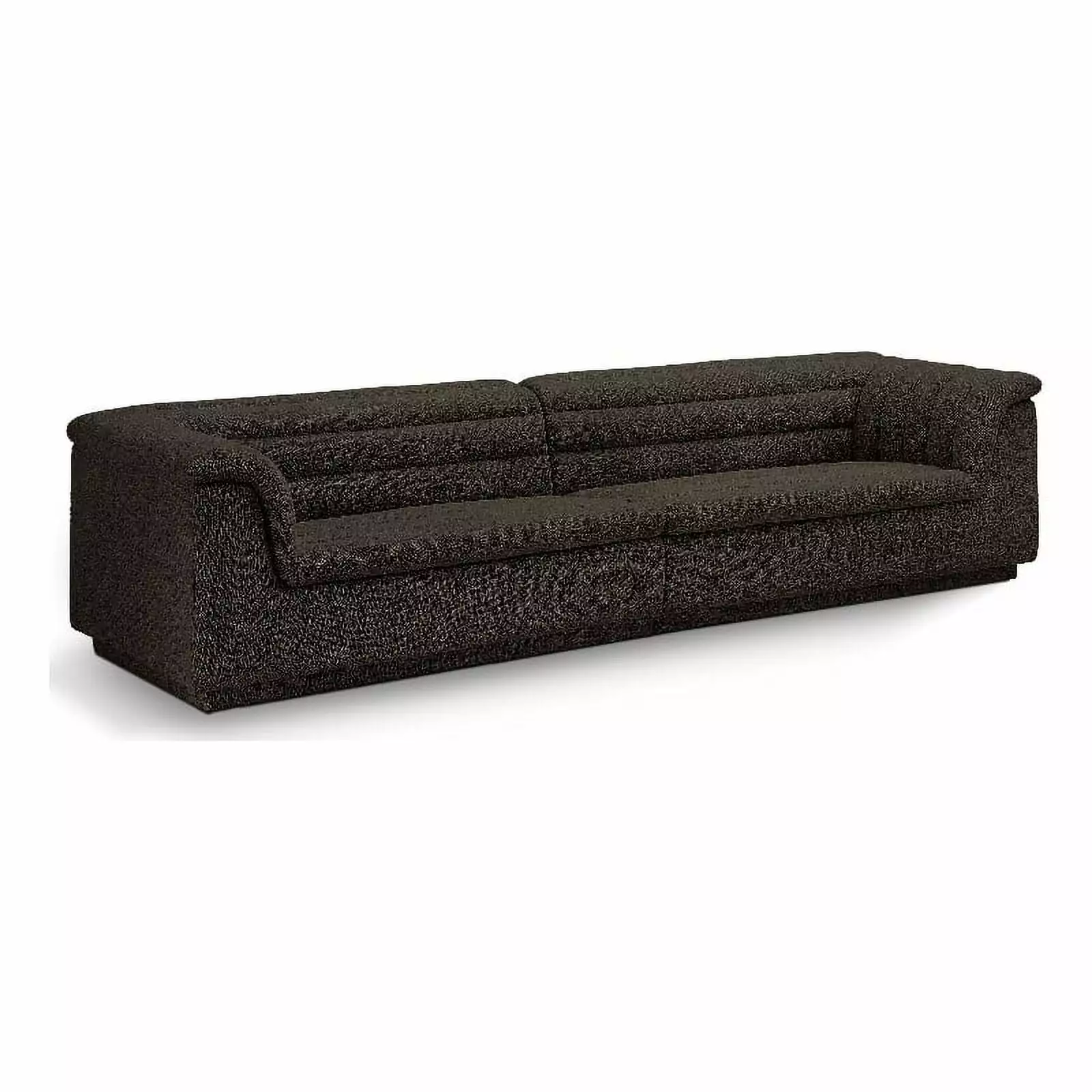 Meridian Furniture Cascade Brown Boucle Fabric Modular Sofa