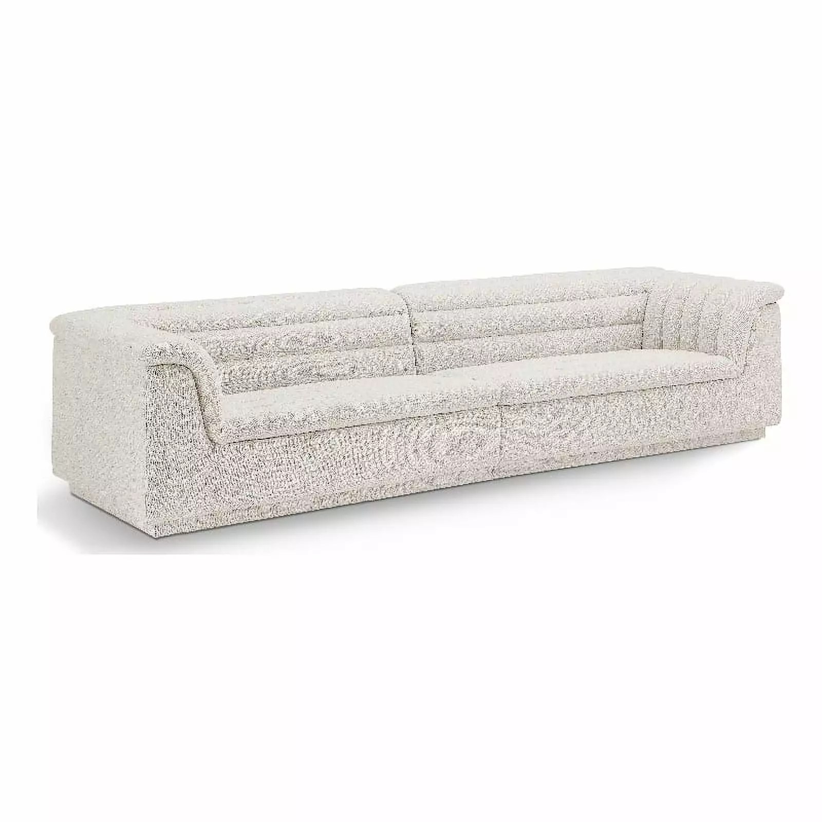 Meridian Furniture Cascade Cream Boucle Fabric Modular Sofa