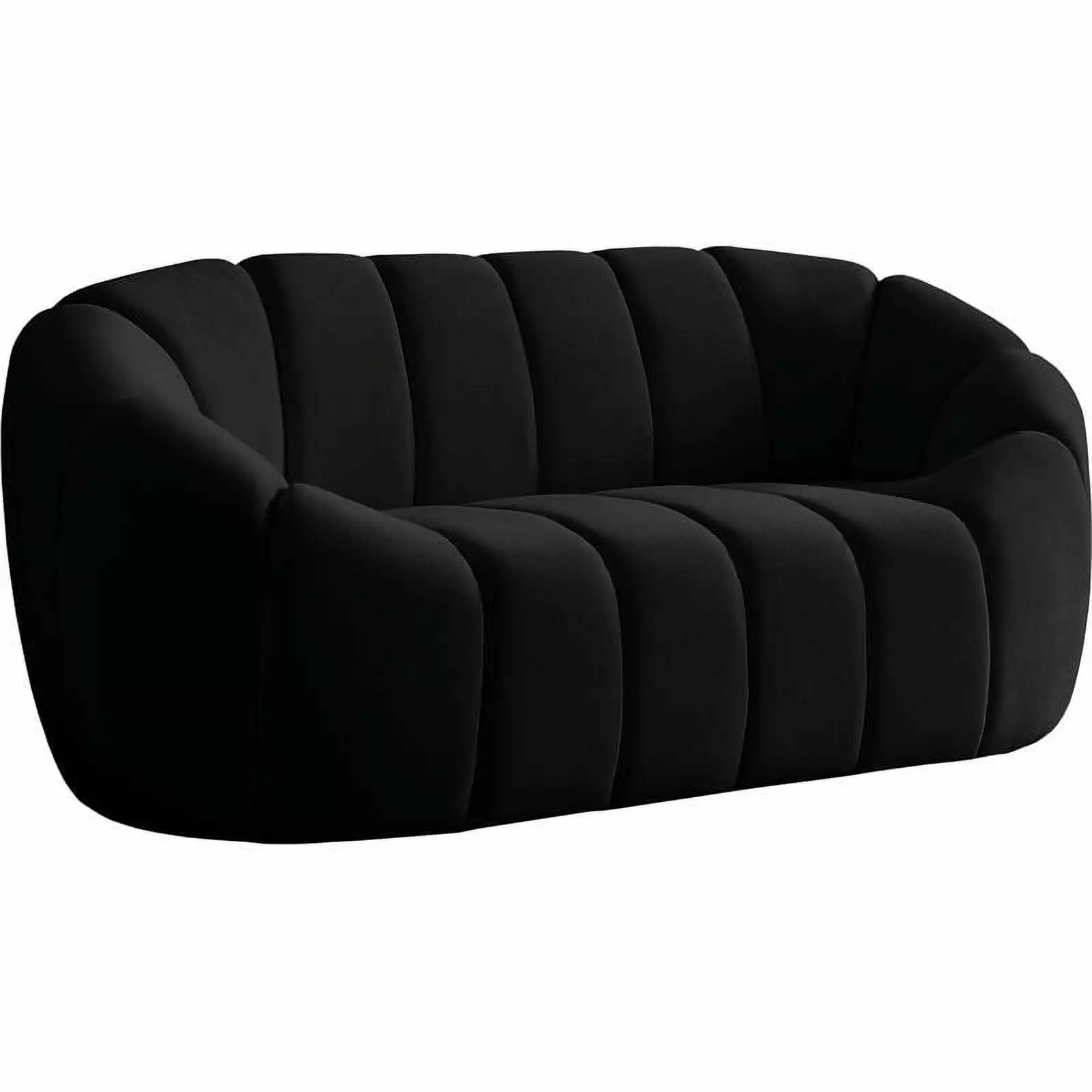 Meridian Furniture Elijah Black Velvet Loveseat