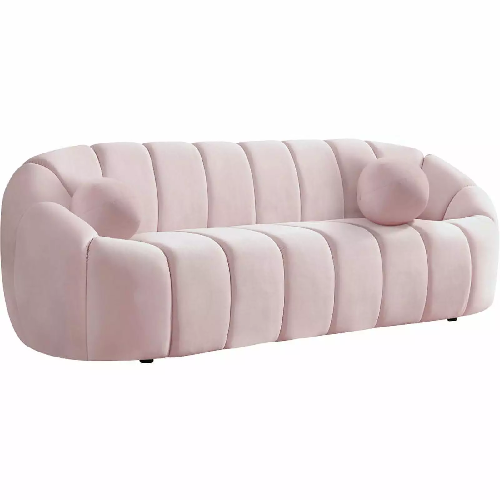 Meridian Furniture Elijah Pink Velvet Sofa