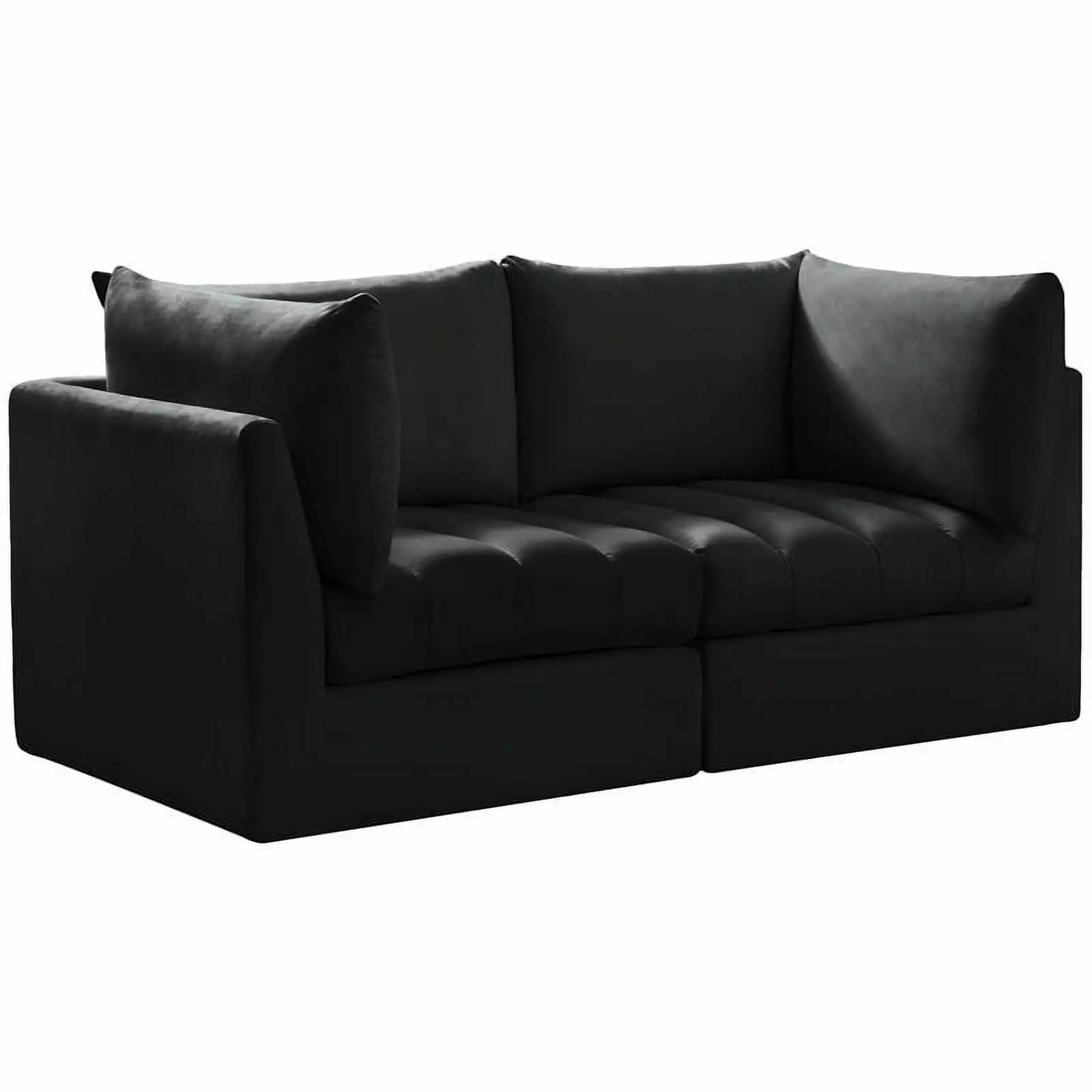 Meridian Furniture Jacob Black Velvet Modular Sofa