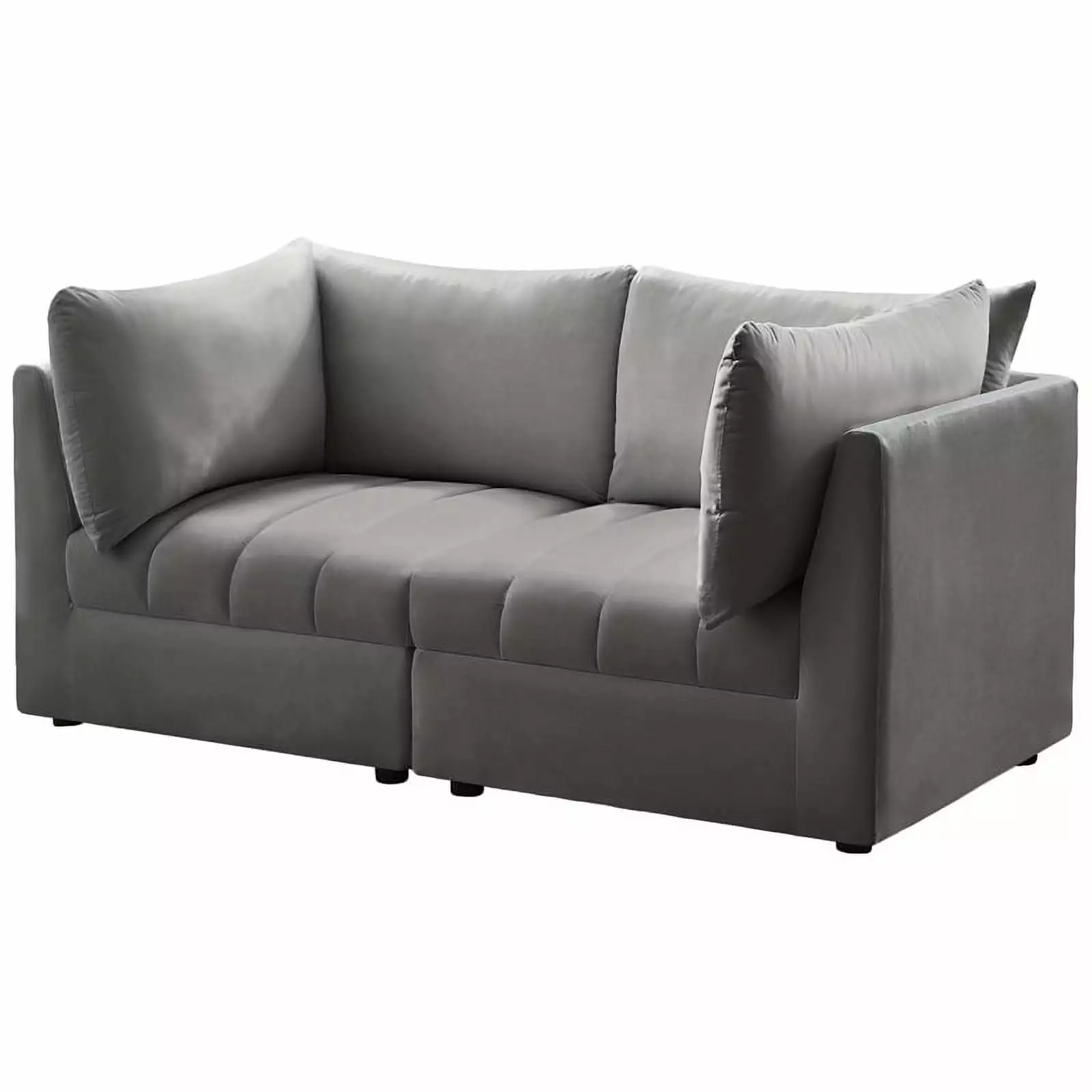 Meridian Furniture Jacob Grey Velvet Modular Sofa