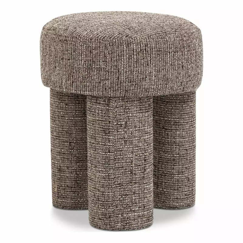 Meridian Furniture Larson Brown Fabric Ottoman/Stool