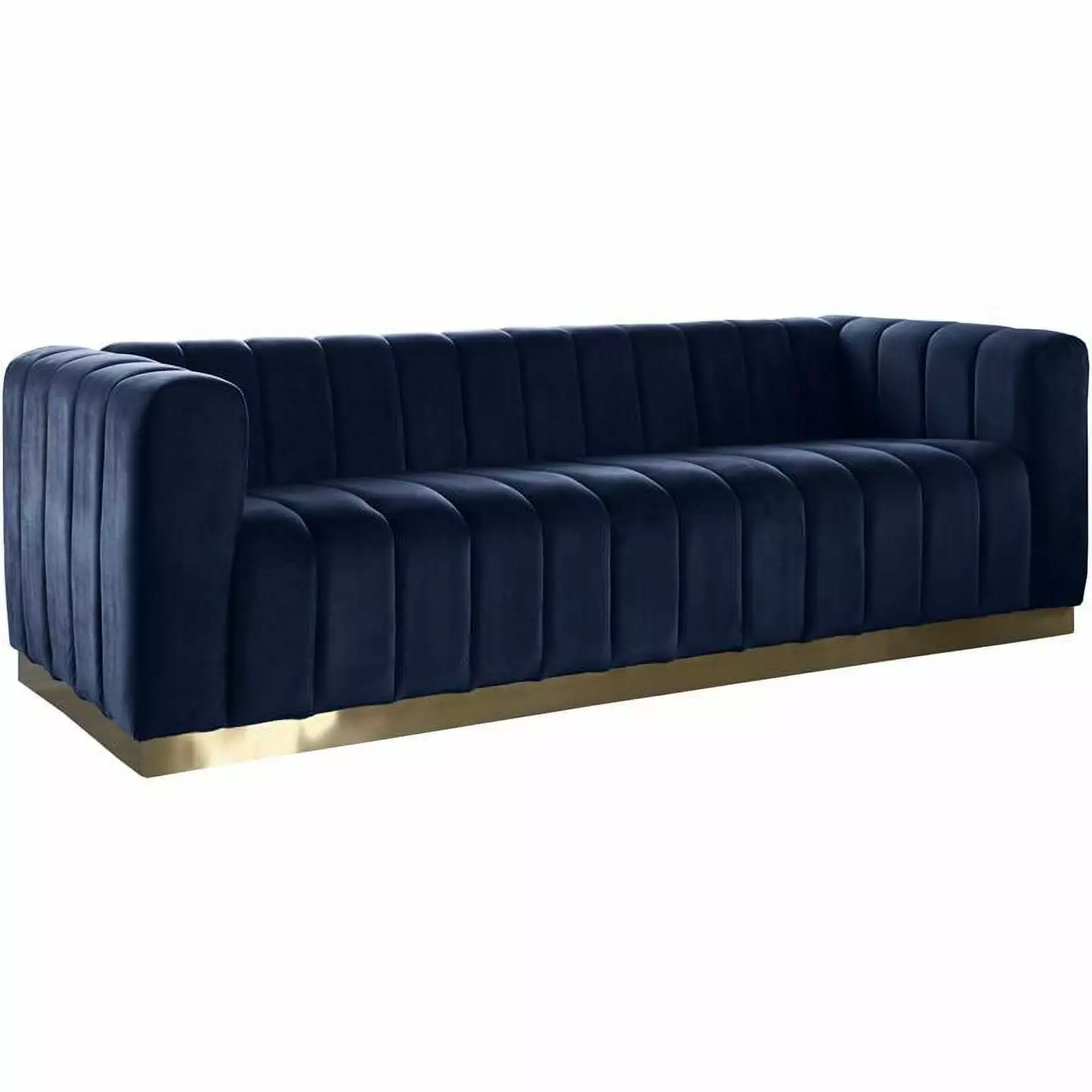 Meridian Furniture Marlon Navy Velvet Sofa