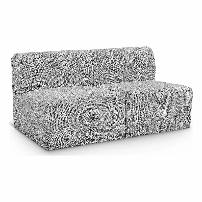 Meridian Furniture Ollie Grey Boucle Fabric Modular Sofa