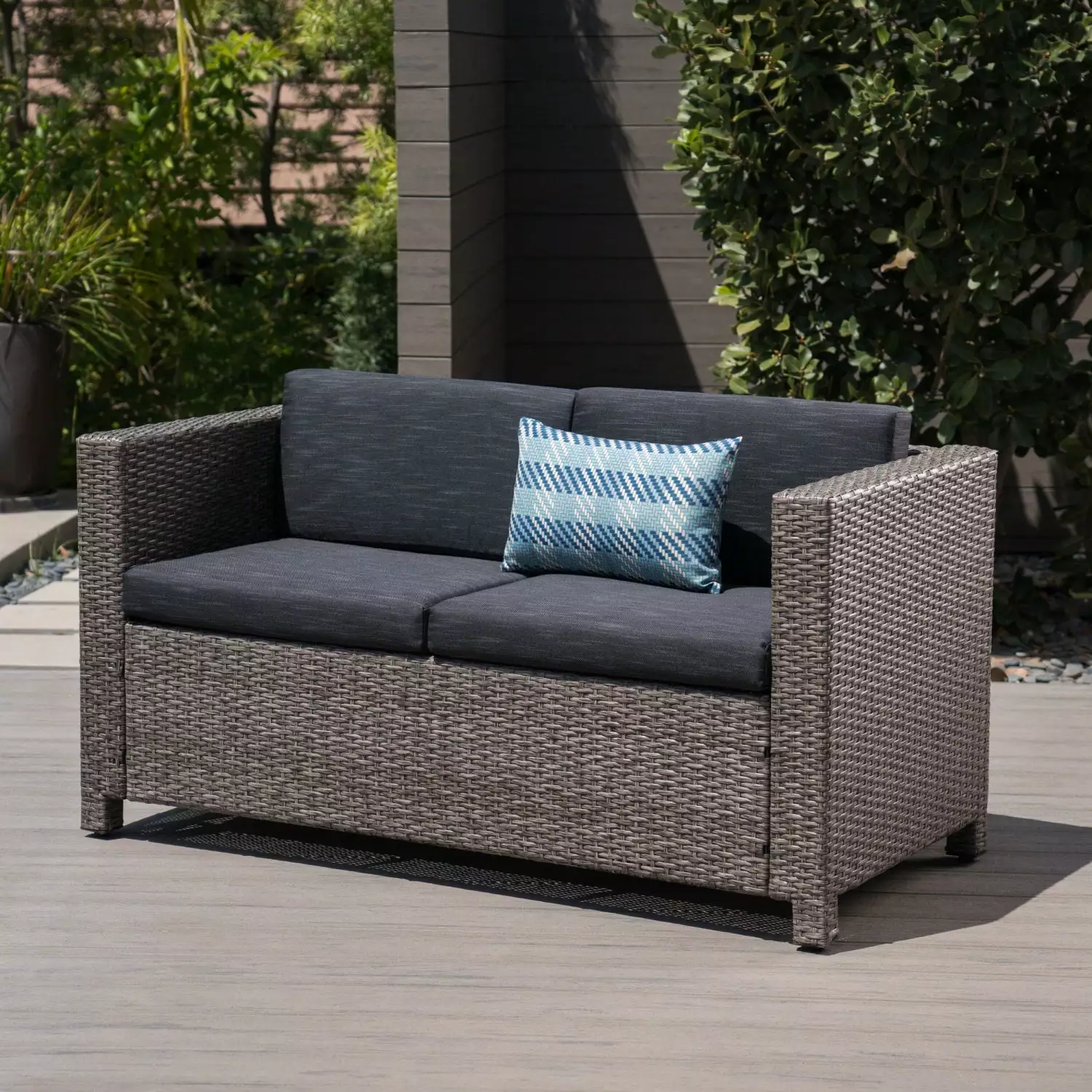 Modern Cozy and Stylish PUERTA Love Seat with Soft Cushions for Maximum Comfort in Your Living Room or Bedroom - Elegant Furniture Design for Small Spaces - Perfect Addition to Your Hom