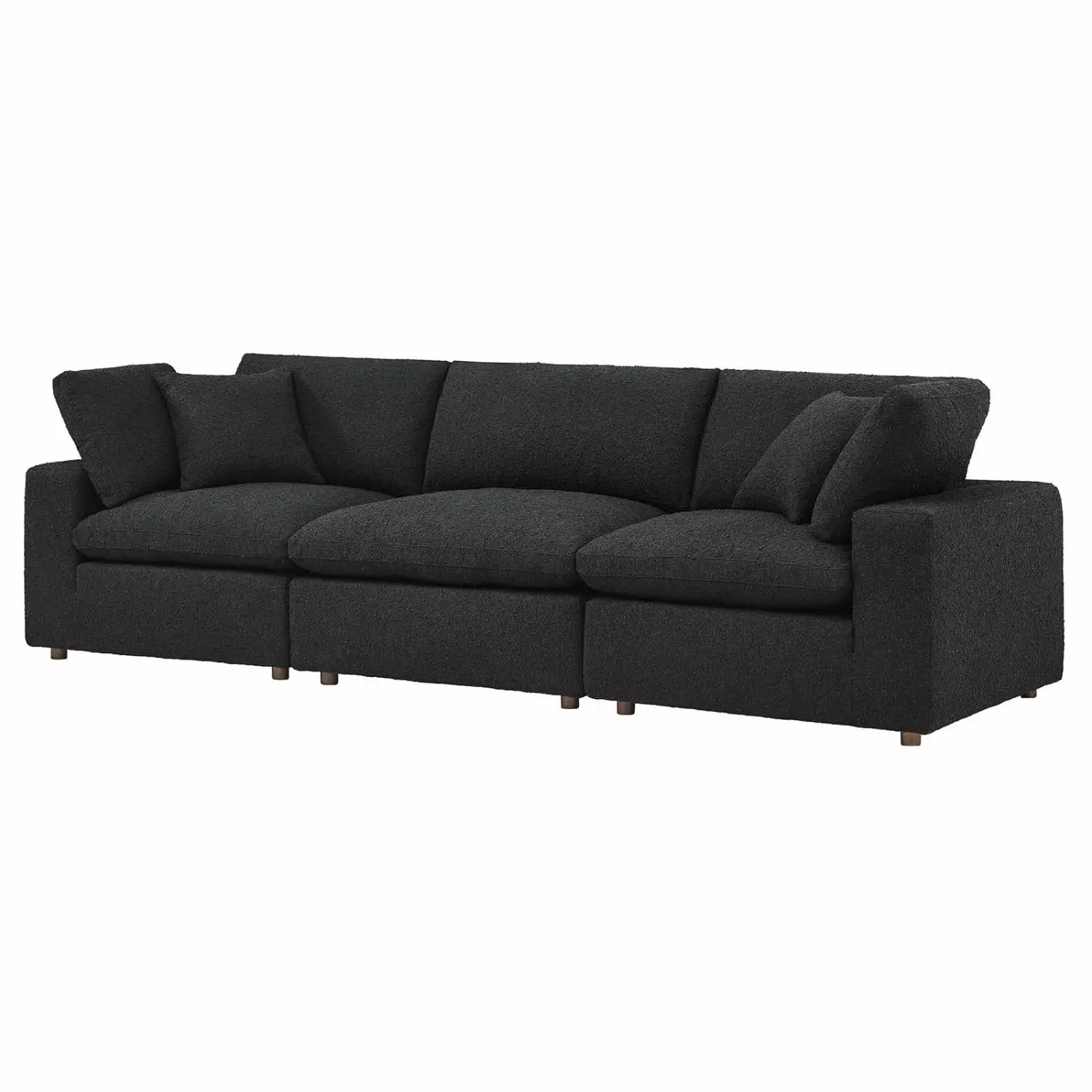 Modular Sofa Couch. Black. Fabric. Living Kitchen Cafe Bistro Hospitality Restaurant. Modern Contemporary HB34756